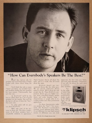 Pubblicità klipsch heresy - pubblicità, ii