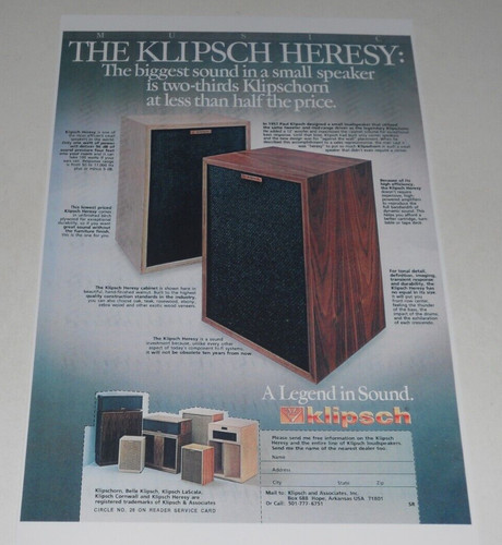 Poster klipsch heresy - poster,